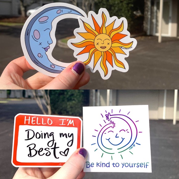 Motivational Sticker Pack for Hydro Flasks, Laptops, Cars| Doing My Best Sticker - Picture 7 of 7